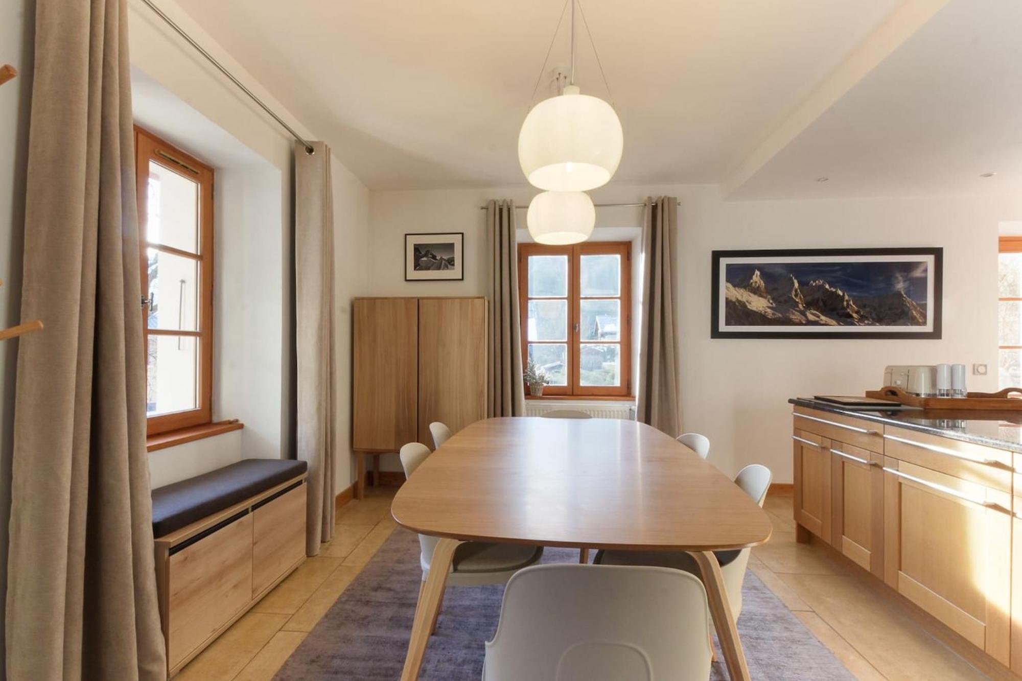 Les Alpins - Centre De Chamonix - Renove Avec Jardin Et Vue Imprenable Sur Le Montblanc Apartment Exterior photo